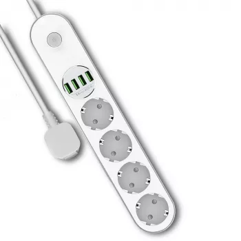 Extensão de energia Colorway CW-CHE44W 2m 4 tomadas AC interior branco