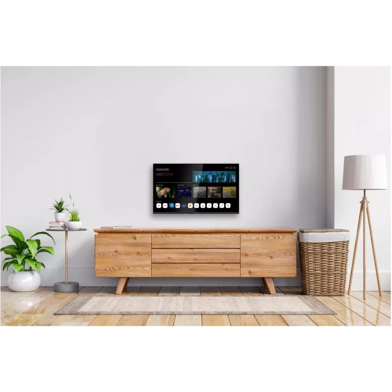 Televisor LED Smart 24 polegadas SENCOR SLE 24S830MB — resolução HD, classe de eficiência energética E