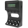 Carregador de pilhas QOLTEC 50654 para pilhas Ni‑MH R03 (AAA) e R6 (AA), 1800 mA