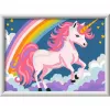 Conjunto de pintura por números Ravensburger CreArt Rosa Unicórnio pintura
