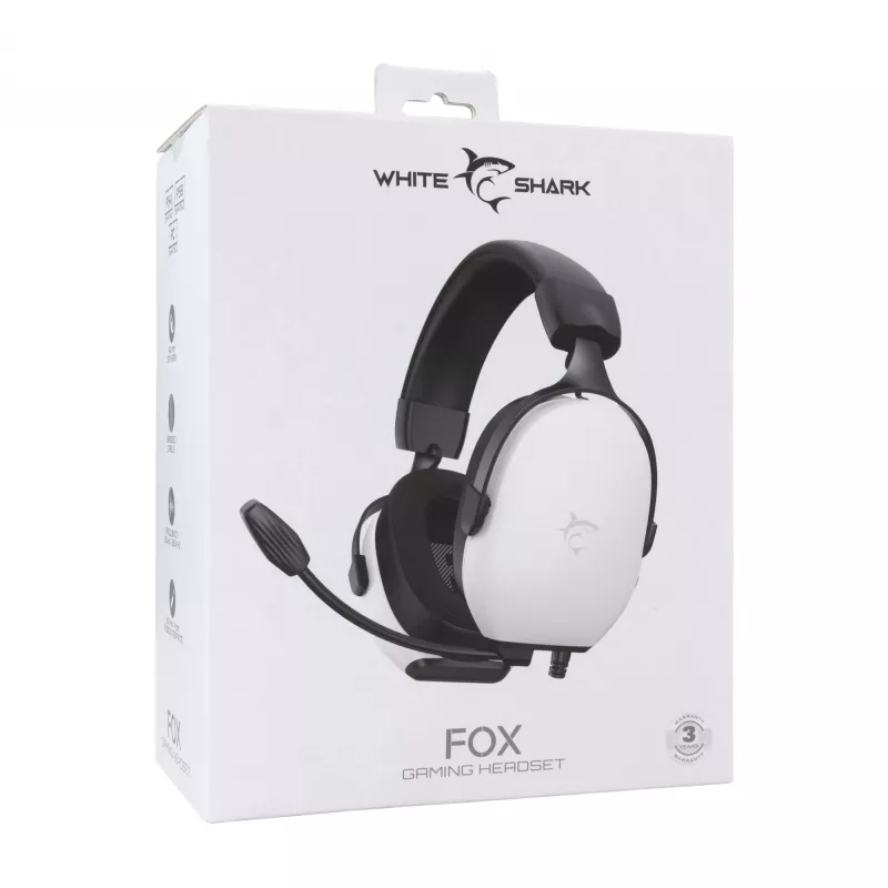 Auscultadores White Shark GH-2445 Fox White