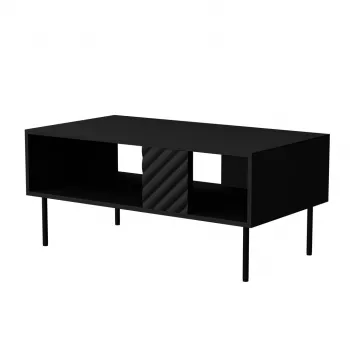 Mesa de centro Cama Meble LUCCA 1000×550×460 mm retangular preta