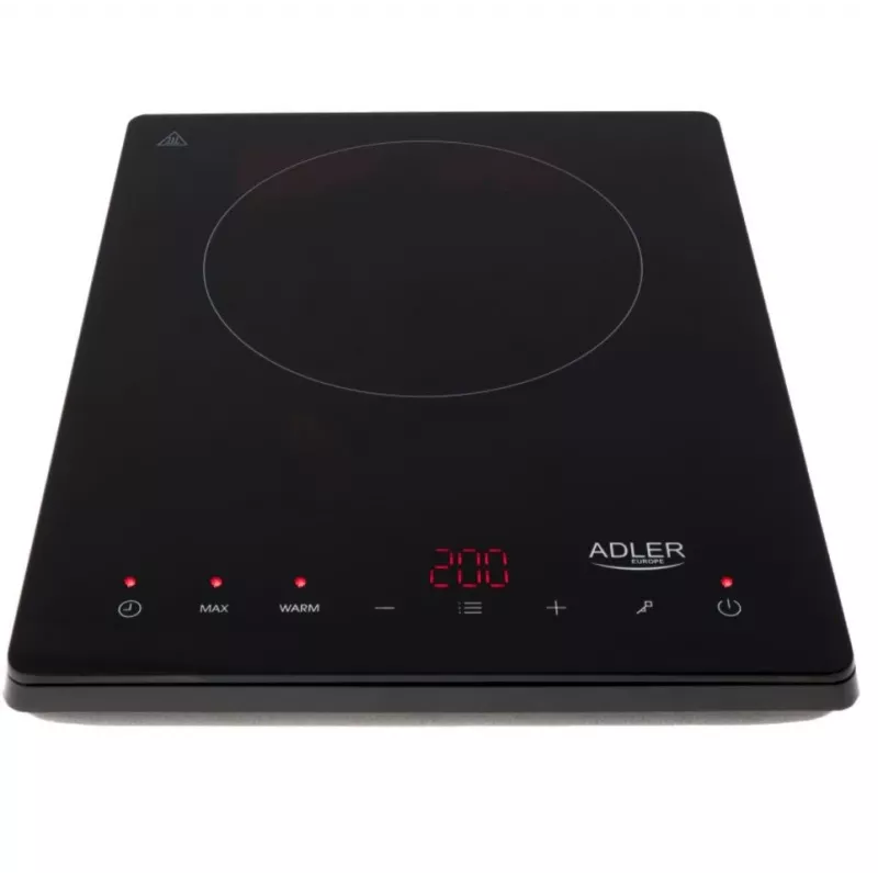 Placa de cozinha Adler AD 6513 Preta Aparelho de mesa 29 cm Zona Placa de indução 1 Zona(s)