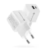 Carregador de parede everActive SC-330Q com 1x USB-A e 1x USB-C conectores, 20W, branco