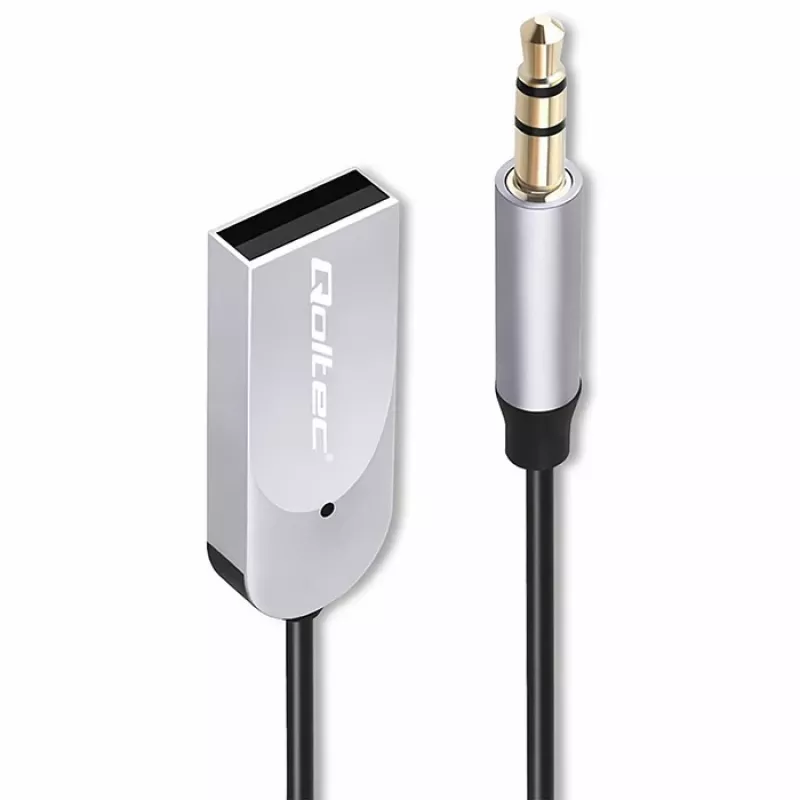 Adaptador recetor de áudio sem fios QOLTEC HiFi BT6.0 2xRC – recetor de áudio Bluetooth para altifalantes e autorrádio