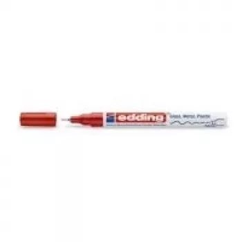 Marcador permanente ponta fina Edding 780 vermelho