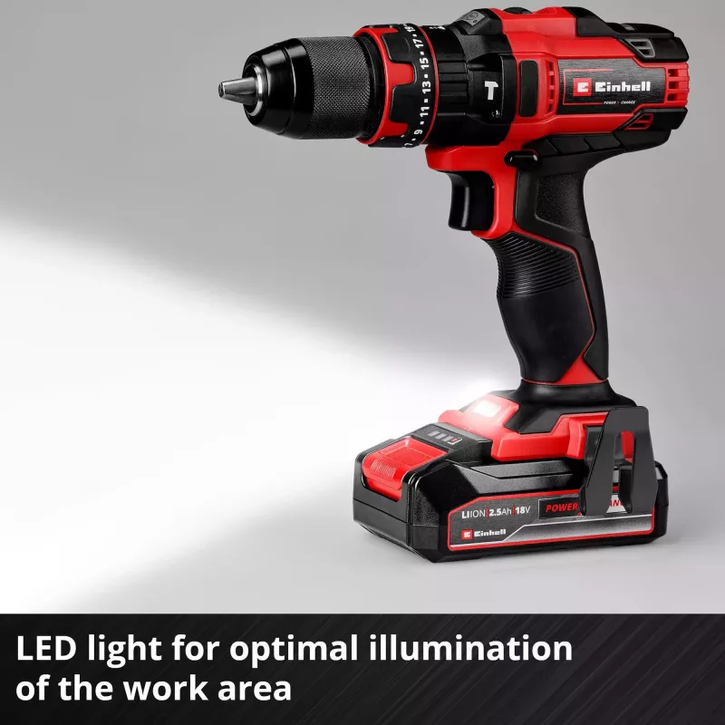 Einhell TE-CD 18/44 Li-i 24000 RPM 1,59 kg preto, vermelho