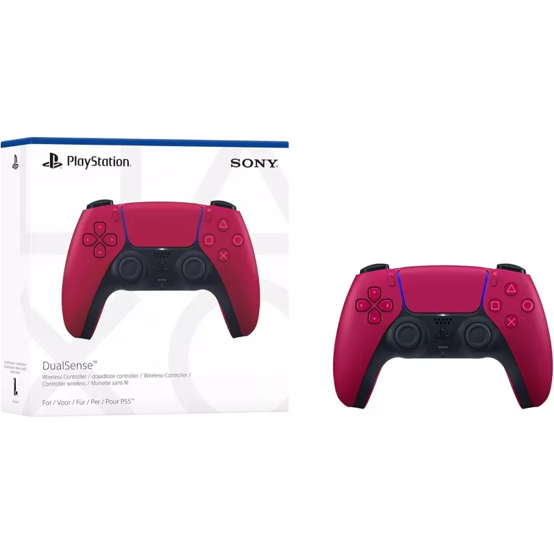 Comando Sony DualSense v3 vermelho — Bluetooth/USB, USB-C, bateria integrada, PS5, 160×106×66 mm