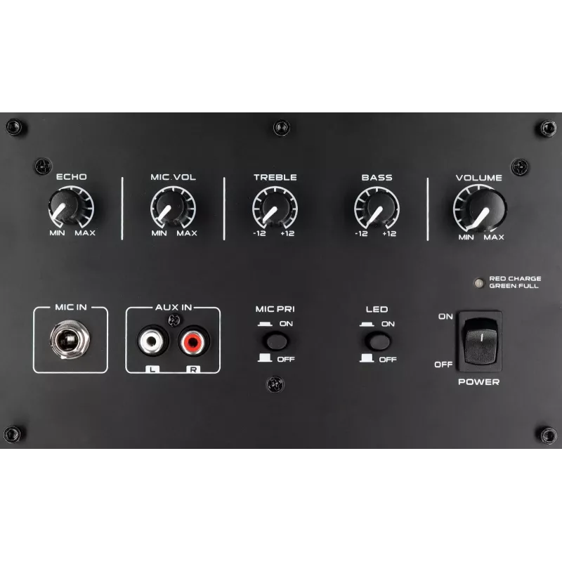 Sistema de áudio MB08.2 PLL FM USB/SD/BT Karaoke LED