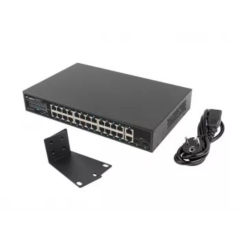 Switch não gerido Lanberg RSGE-24P-2GE-2S-250 24 portas montagem em rack