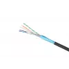 Cabo de rede Extralink par entrançado CAT6 FTP (F/UTP) V2 exterior 305 m preto