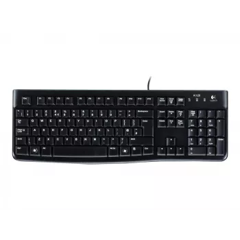 Desktop MK120, com fios, USB, QWERTZ, preto, rato incluído