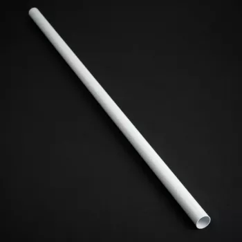 Tubo rígido Bitspower 16 mm AD tubo de latão com extremidade biselada, 500 mm, pintado de branco
