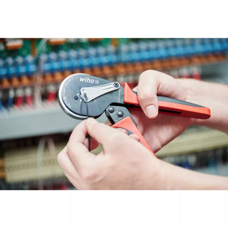 Alicate de cravar cabos Wiha 41246 Crimping Tool preto, vermelho