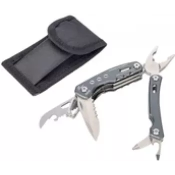 Alicate multiferramentas TROIKA TOL46/GY tamanho de bolso 15 ferramentas Cinzento
