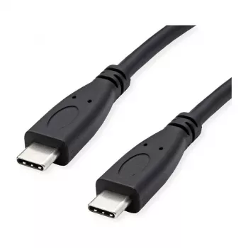 Cabo ROLINE RM USB 3.2 Gen 2, C-C, macho/macho, 4K UHD-1, 10Gbit/s, Emark, 100W, preto, 1 m