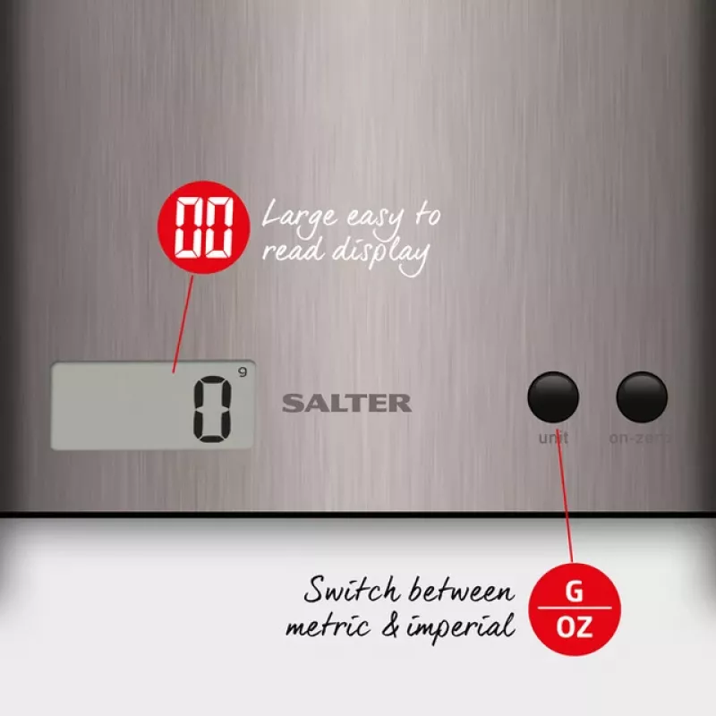 Balança de cozinha Salter 1087 SSDRCEU16 Pro prateada