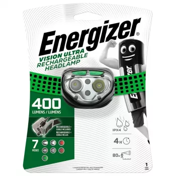 Lanterna frontal Energizer Vision Ultra E301528200 — recarregável 400 lúmenes