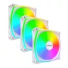 MONTECH RX120 PRO branco 120mm ARGB Reverse Blade pack de 3