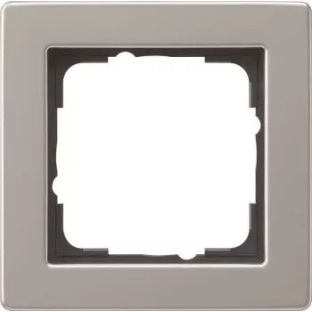 Moldura para interruptor, Gira E2 aço inoxidável, 1 via (modelo 21133)