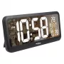 Relógio digital grande montagem na parede ou autónomo com sensor de temperatura 37x17cm ecrã LCD adaptador de rede e pilhas