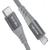 Cabo adaptador USB 2.0, ficha USB-C > ficha Lightning (prateado/cinzento, 1 metro, PD, revestido)