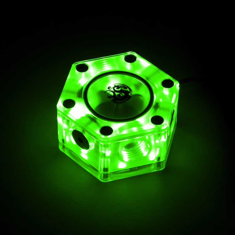 Indicador de fluxo BitsPower Hexagon Flow Indicator-RGB BP-HFI-RGB — Iluminação RGB, design hexagonal