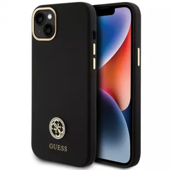 GUESS | GUHCP15M4DGPK | Capa traseira | Apple | iPhone 15 Plus/14 Plus | TPU, silicone, microfibra | Preto