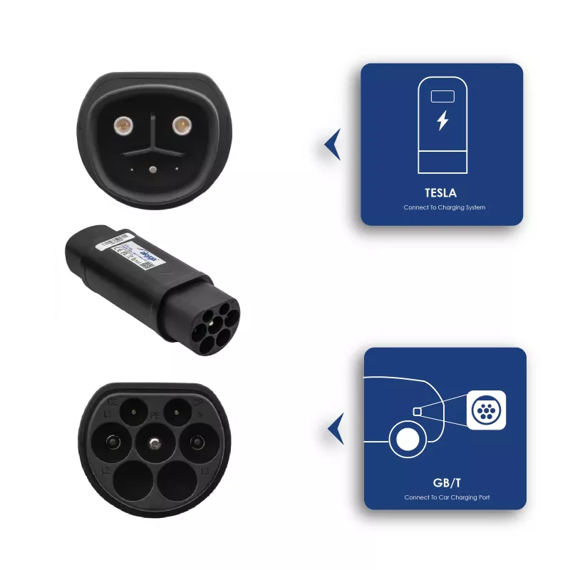 Akyga AK-SC-E22 Adaptador de carregamento para veículos elétricos de Tesla para GB/T monofásico 32A