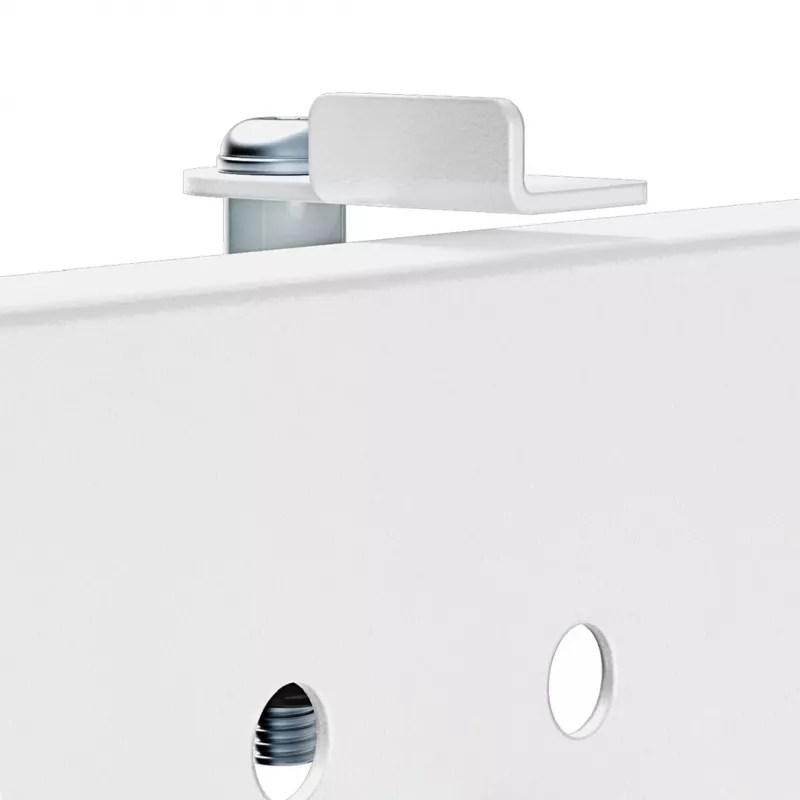 Divisória de secretária ergo office ER-301 W – proteção visual em aço com 1116 mm de largura com quadro magnético, branco, carga máx. 10 kg