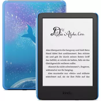 Leitor de e-books Amazon Kindle Kids ecrã tátil 16 GB Wi-Fi preto azul