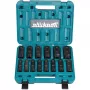 Makita E-16586 Chave de caixa para chave de impacto Conjunto de chaves de caixa preto, verde