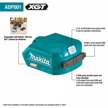 Carregador de bateria Makita ADP001G