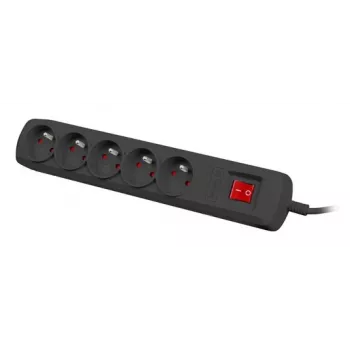 Proteção contra sobretensões NATEC NSP-1713 preto 5 tomadas AC 1,5 m
