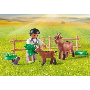 Playmobil 71442 Country: Trator com atrelado e depósito de água – Colheita fresca na quinta – Descobrir o ambiente de forma lúdica – Jogo de faz de conta imaginativo