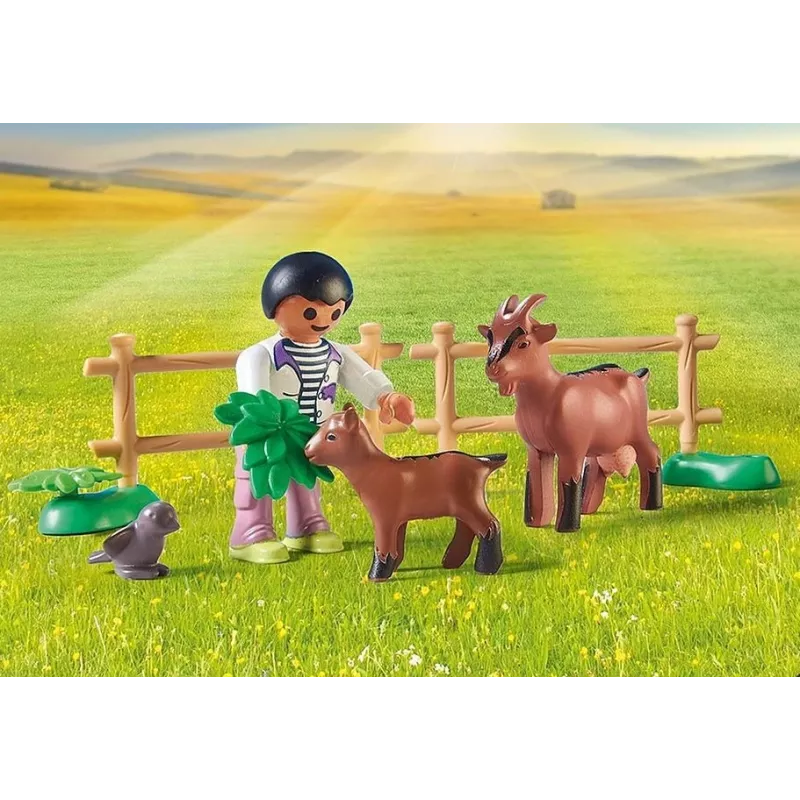 Playmobil 71442 Country: Trator com atrelado e depósito de água – Colheita fresca na quinta – Descobrir o ambiente de forma lúdica – Jogo de faz de conta imaginativo