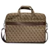 Mala para portátil GUESS GUCB15P4TW 16 polegadas castanha Saffiano com logótipo triangular 4G