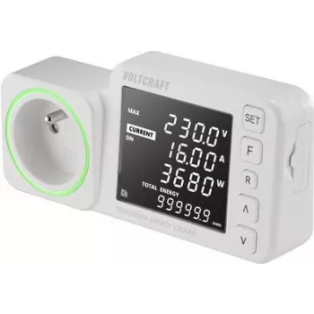 Medidor de custos energéticos VOLTCRAFT SEM5000 FR previsão de custos, função de alarme, tarifa elétrica configurável, função de registo de dados (VC-12936575)