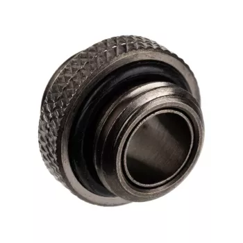 Adaptador Alphacool G1/4 macho para G1/4 macho, ligação angular metálica, preto