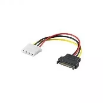 Cabo de alimentação interno para PC Goobay, amarelo-vermelho - 13,30cm (5,25) conector fêmea > ficha SATA (93634)