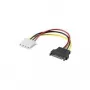 Cabo de alimentação interno para PC Goobay, amarelo-vermelho - 13,30cm (5,25) conector fêmea > ficha SATA (93634)