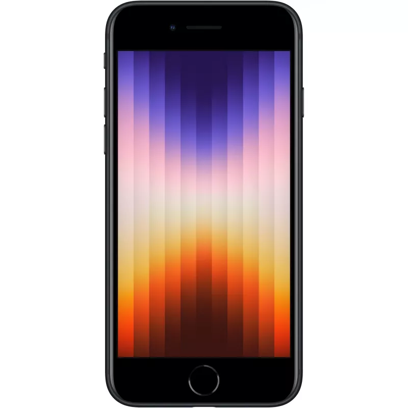 iPhone SE 2022 128GB Dual-SIM Midnight 11,94 cm 4,7 polegadas ecrã IPS LCD iOS 15. Câmara 12MP