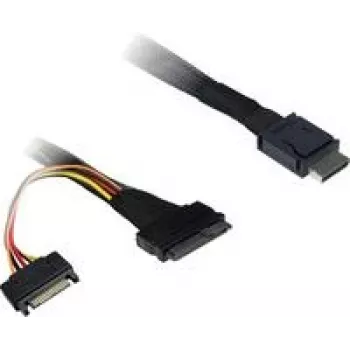 Cabo SAS Inter-Tech 88885642 Preto Transferência de dados de alta qualidade