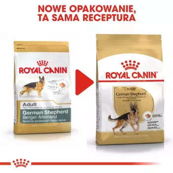 Ração seca para cães Royal Canin German Shepherd Adult, 11 kg — raça grande, aves, 24 % proteína, 19 % gordura
