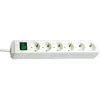 Régua de tomadas Brennenstuhl Eco-Line com interruptor [6 tomadas, branco, 1,5m]