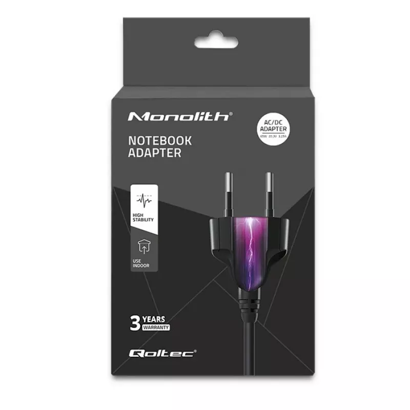 Carregador Qoltec 51027 | 65W | 5-20,3V | 2-3,25A | USB Type-C | PD