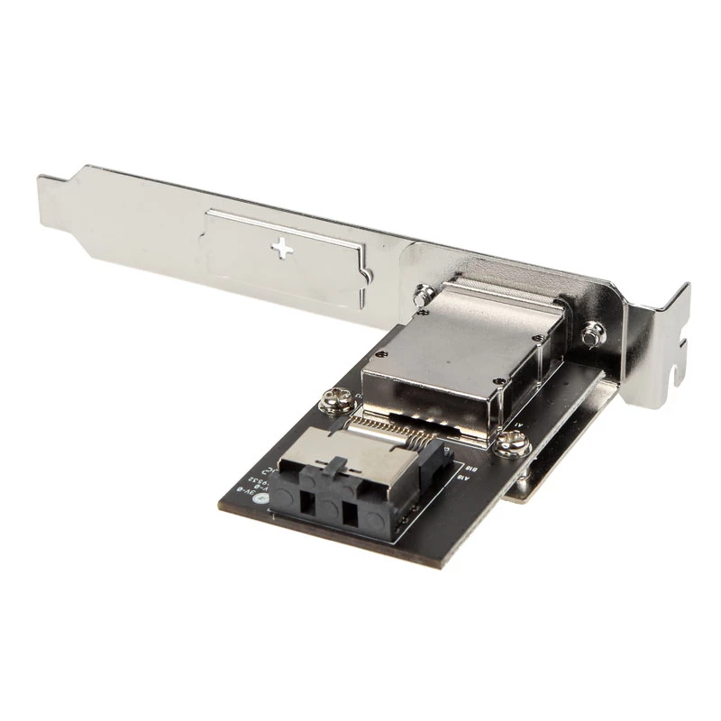 SilverStone SA011 - painel SAS interno para externo - SAS 24Gbit/s - Mini SAS (SFF-8087) (W) para 4 x Mini SAS de 26 pinos (W)