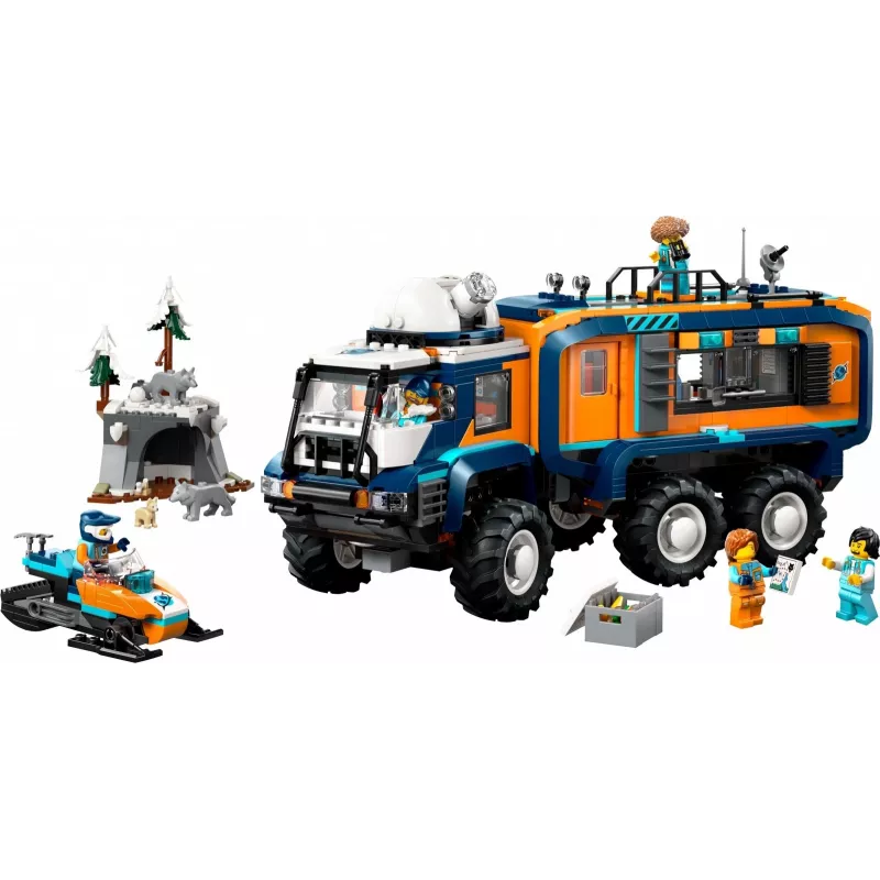 LEGO City Camião de expedição ao Ártico 60471 – conjunto de 1064 peças com 4 minifiguras, laboratório móvel, para crianças a partir dos 8 anos