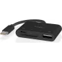 Leitor de cartões MicroSD USB-C Nedis (CCGB64780BK01)