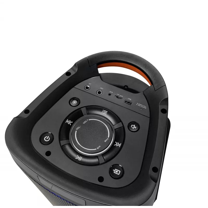 Sistema de áudio PLL FM USB/SD/BT 2xKaraoke FULL LED PartyBox